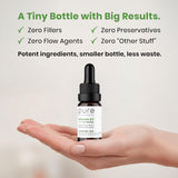 Pure Therapro Rx gotas en uso sobre cuchara para dosificación precisa