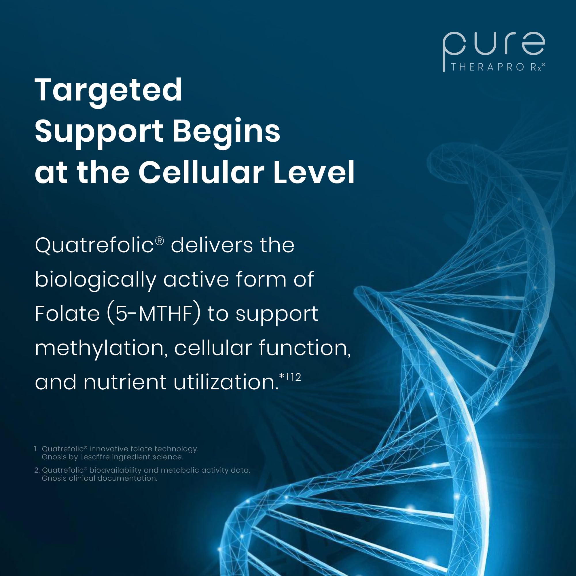 Pure Therapro Rx etiqueta con lista de ingredientes clave, transparencia y potencia