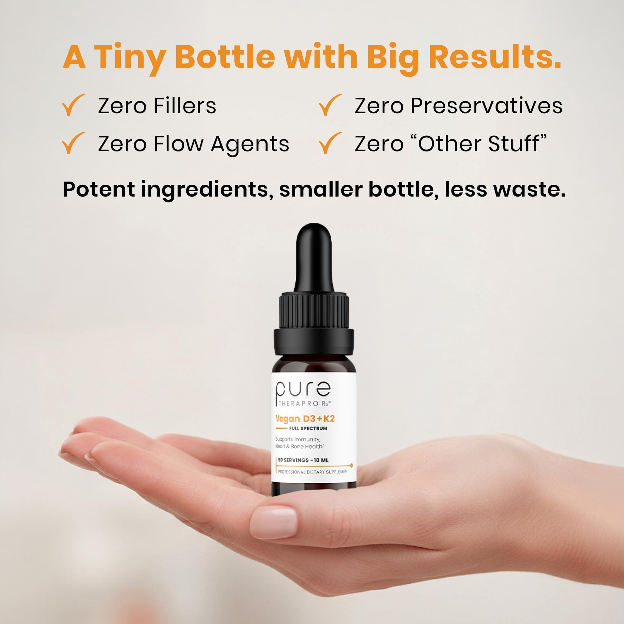 Pure Therapro Rx ingredientes MenaQ7 y MK-4 resaltados y verificados