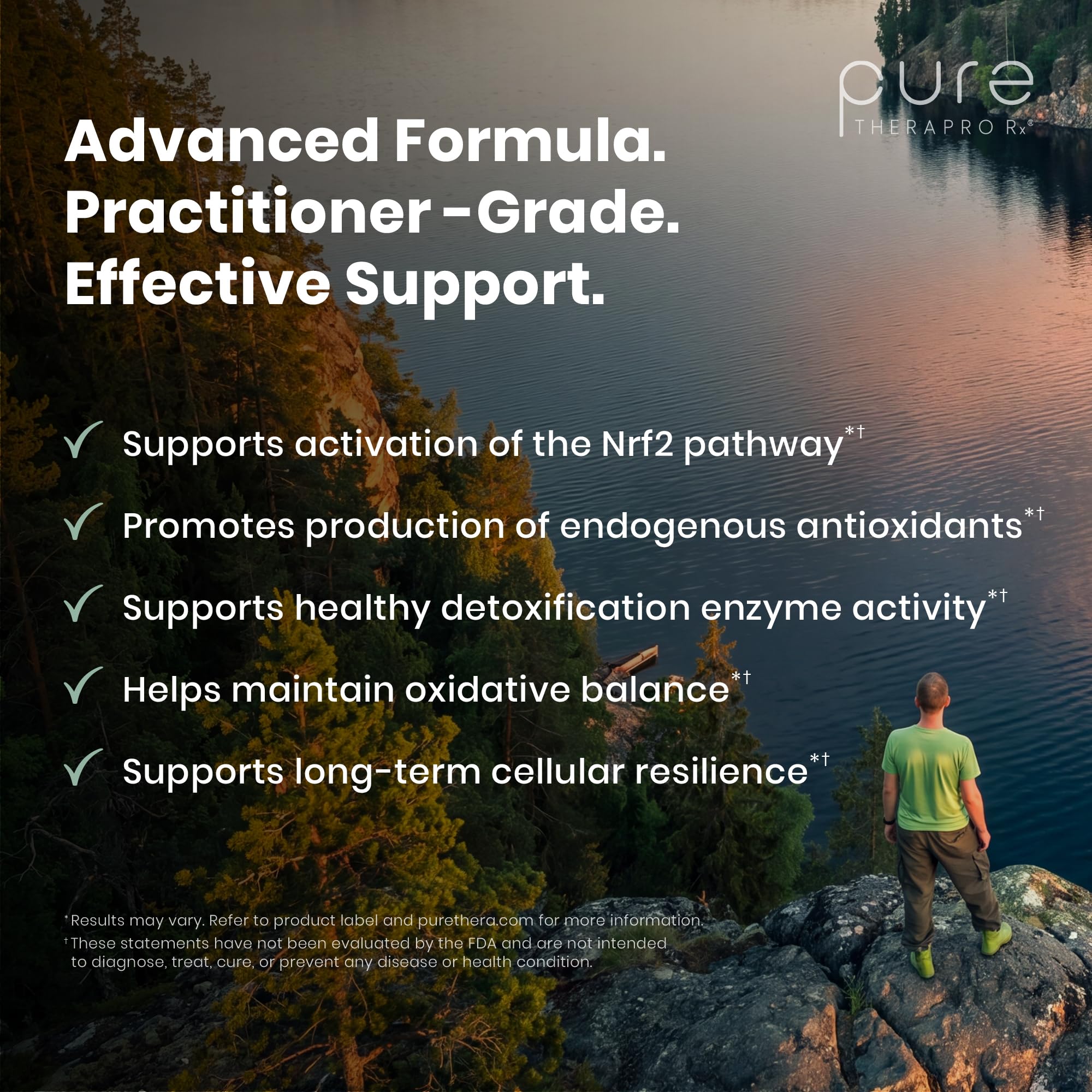 Pure TheraPro Rx frasco abierto con cápsulas para comprobar contenido seguro