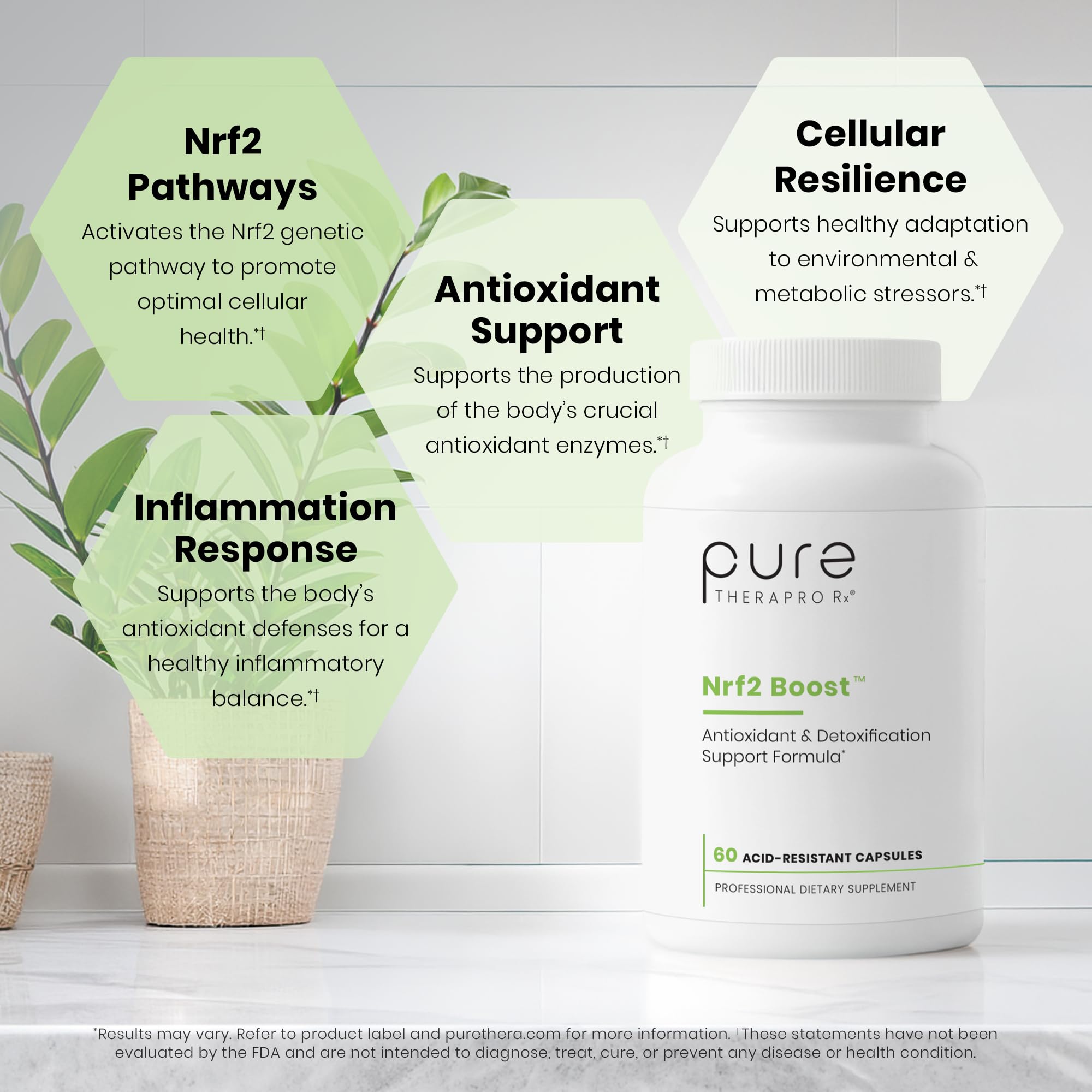 Pure TheraPro Rx polvo activo en primer plano que sugiere potencia
