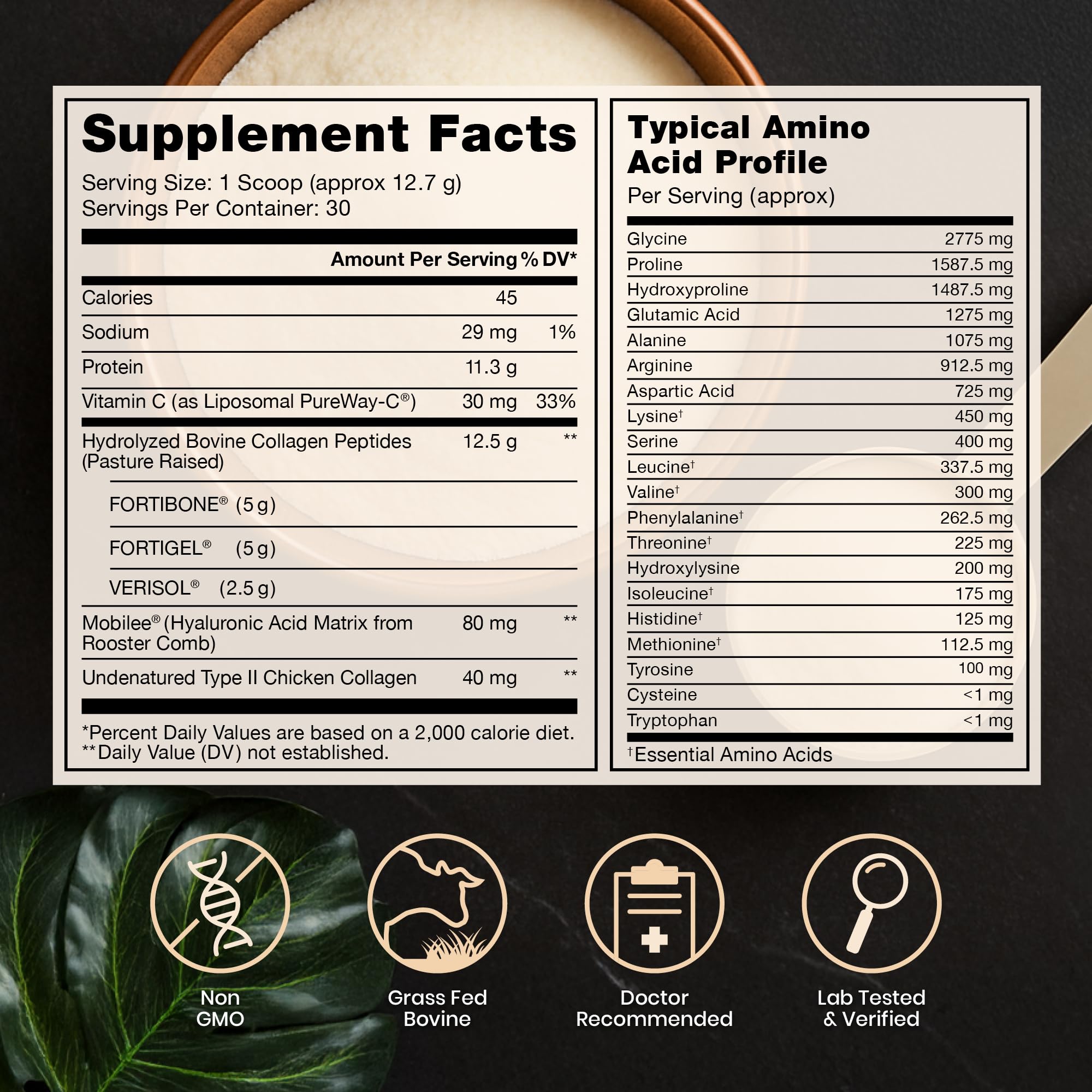 Pure Therapro Rx polvo cerca mostrando textura fina y fácil mezcla