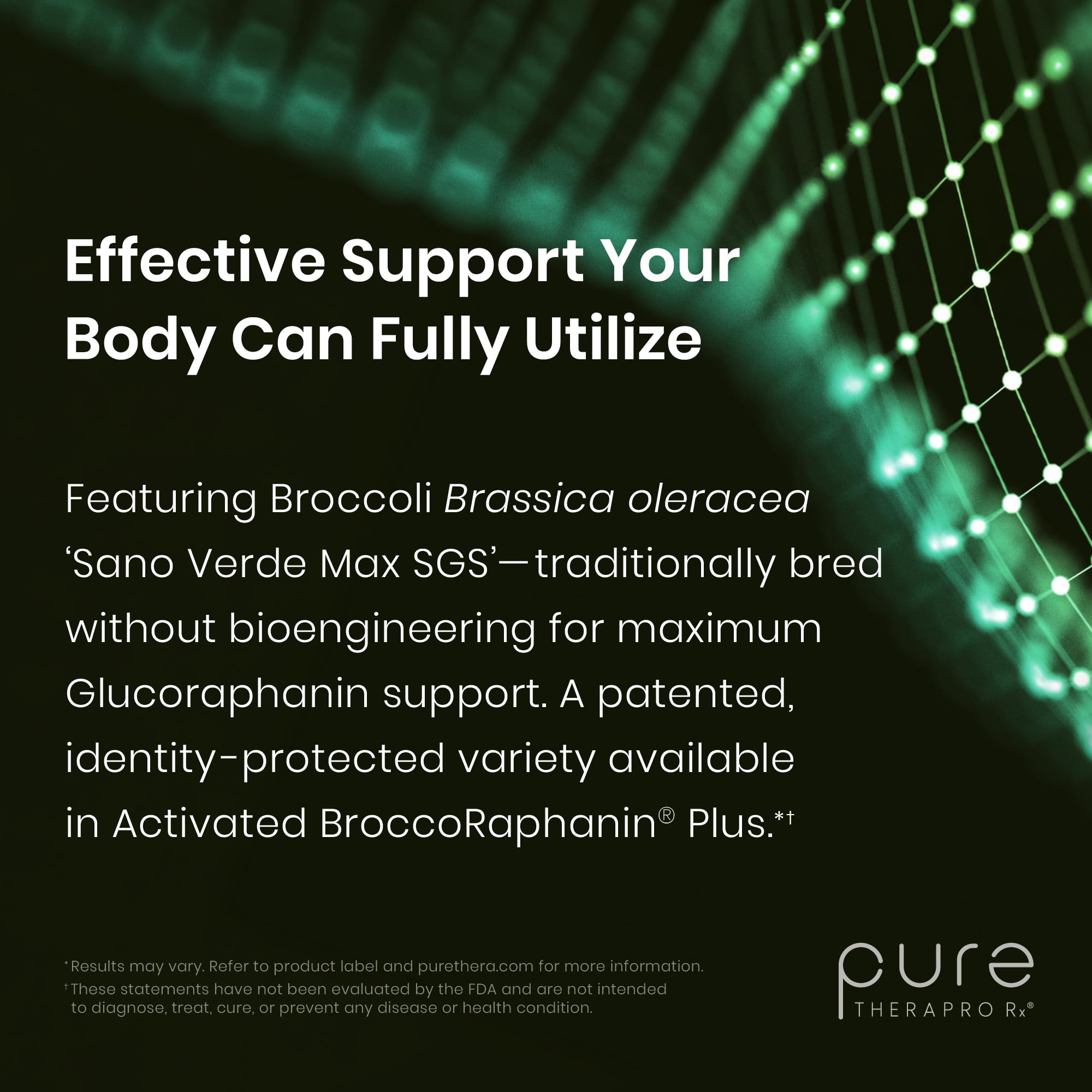 Pure Therapro Rx tamaño en mano para mostrar escala y facilidad