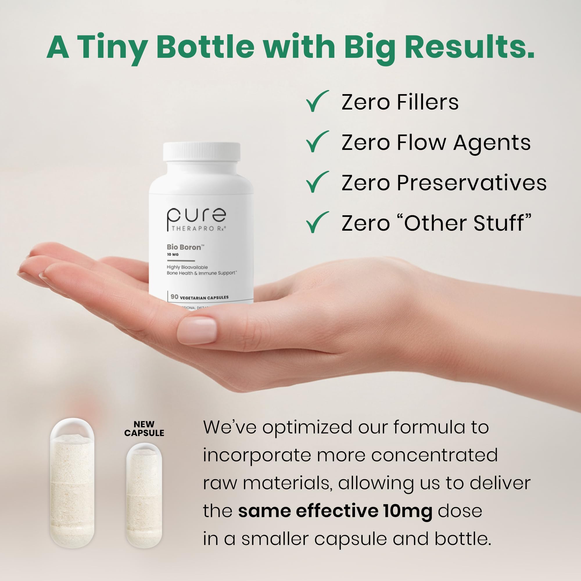 Polvo del ingrediente Bororganic Glycinate Pure Therapro Rx para mejor absorción