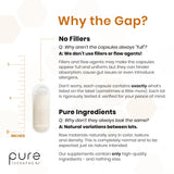 Pure Therapro Rx cápsula junto a plato, mostrando uso con comidas principales