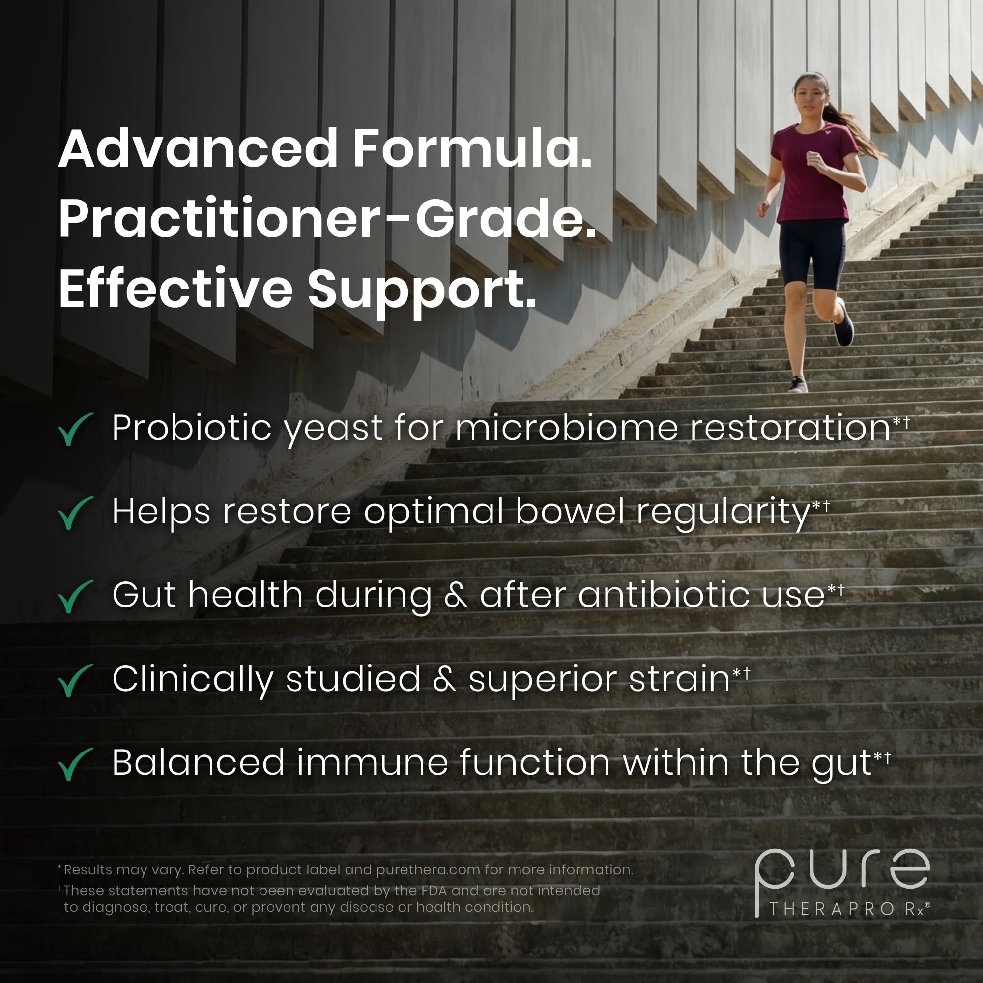 Pure Therapro Rx frasco en mano para comparar tamaño y dosificación precisa