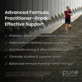 Pure Therapro Rx frasco en mano para comparar tamaño y dosificación precisa