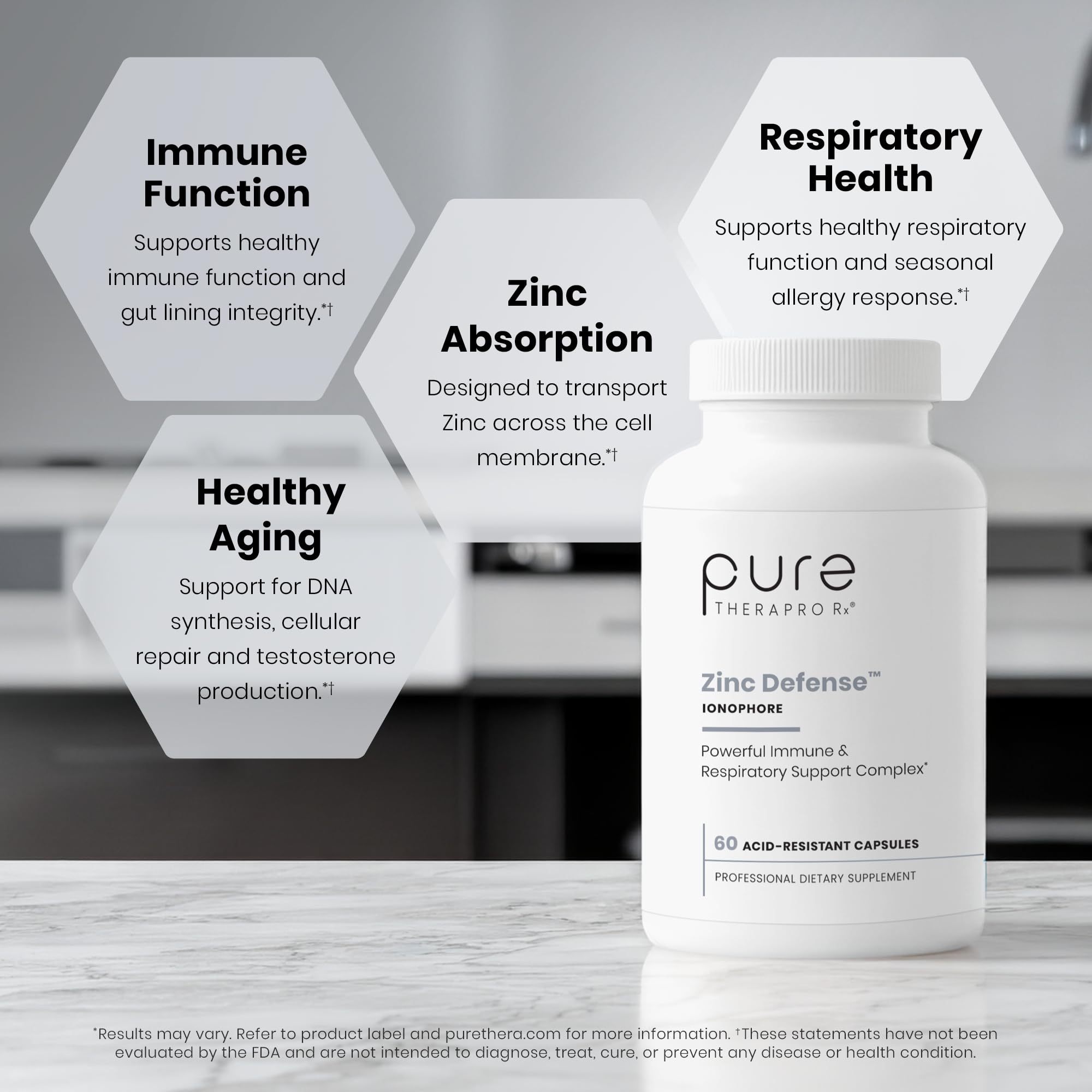 Pure Therapro Rx extracto de quercetina Quercefit en textura y color