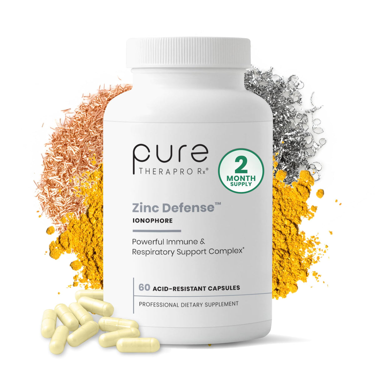 Pure Therapro Rx mostrando el envase frontal y beneficios de la fórmula