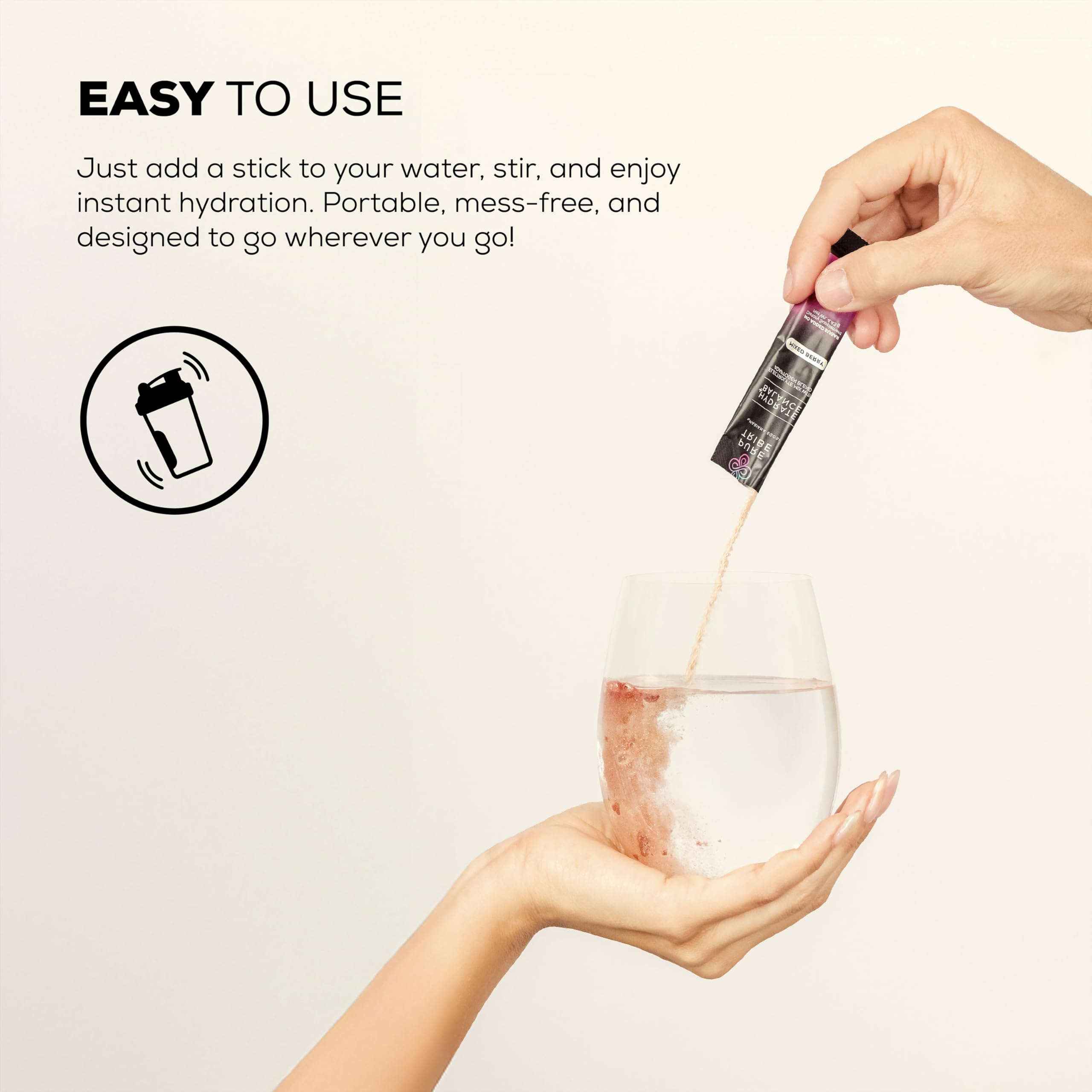 PURE TRIBE etiqueta con información nutricional destacando magnesio y potasio