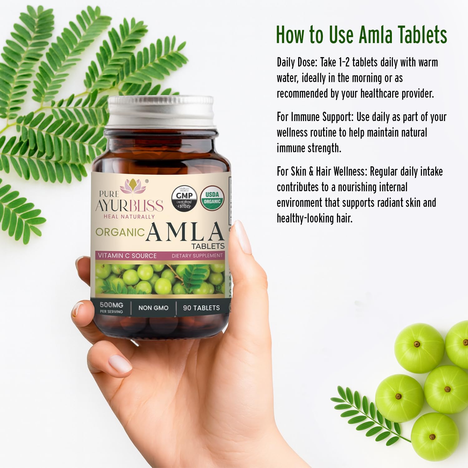 PureAyurbliss botella en mesa en ambiente doméstico que inspira uso diario