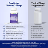 PureBotan frasco en mesita nocturna indicando uso antes de dormir