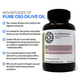 PureC60OliveOil cápsulas en mano ilustrando dosis y facilidad de uso