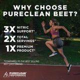 PureClean Beet comparación de tamaño del tarro para referencia de porciones