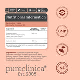 pureclinica primer plano del comprimido y relieve de la tableta