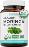 PURE CO frontal del envase mostrando certificación orgánica y beneficio de confianza