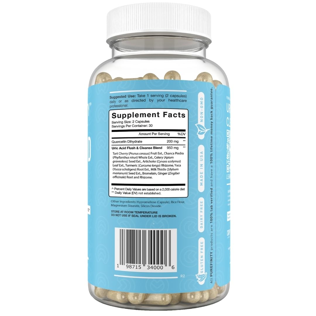 PUREFINITY producto en mesa con alimentos saludables para uso cotidiano