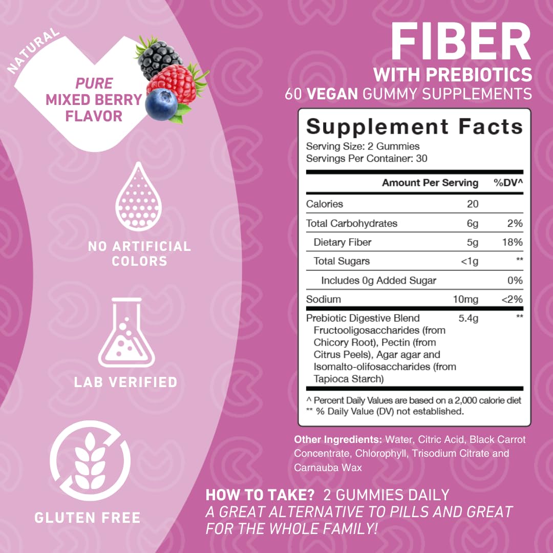 PUREFINITY detalle de etiqueta nutricional y listado de ingredientes