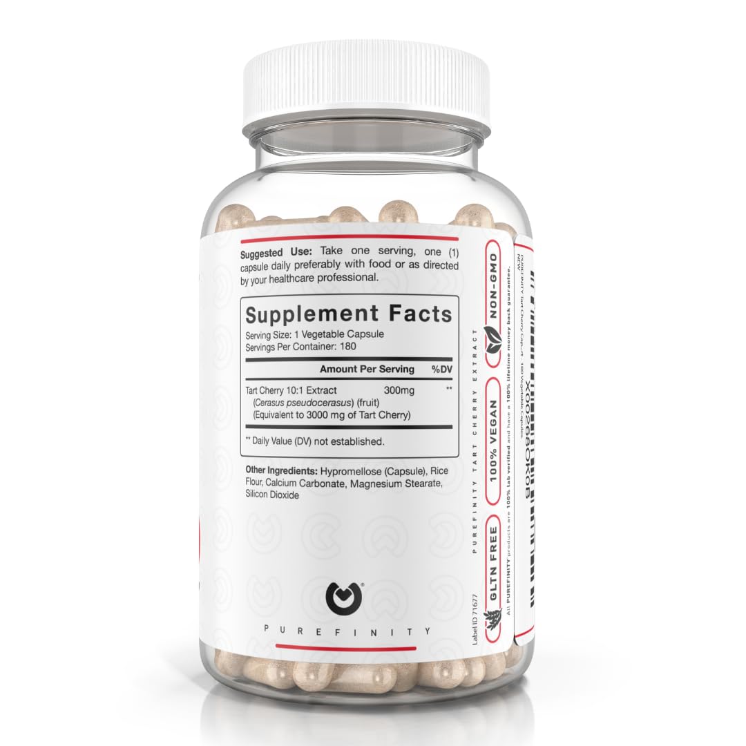 purefinity etiqueta nutricional ampliada que muestra ingredientes y dosis