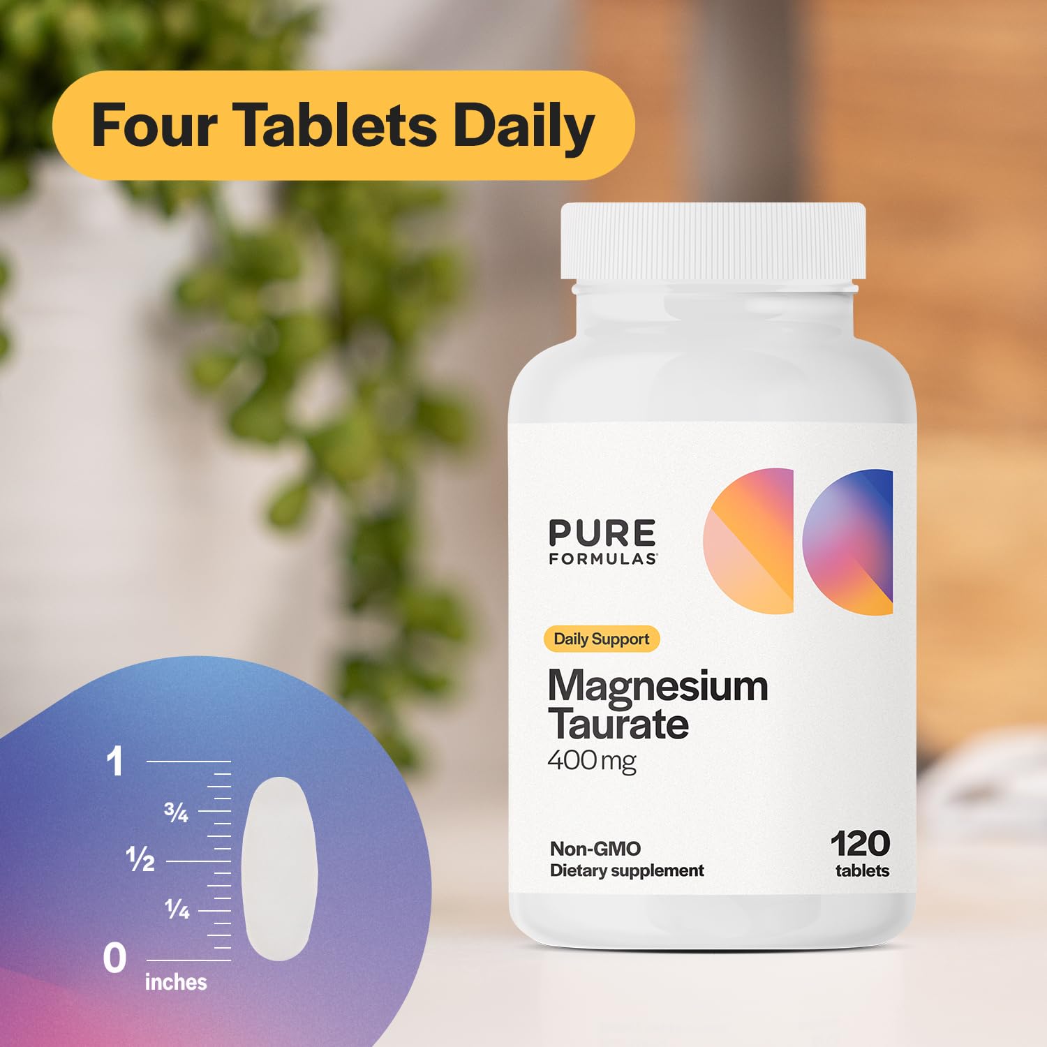 PureFormulas etiqueta con ingredientes y dosis clara para toma informada