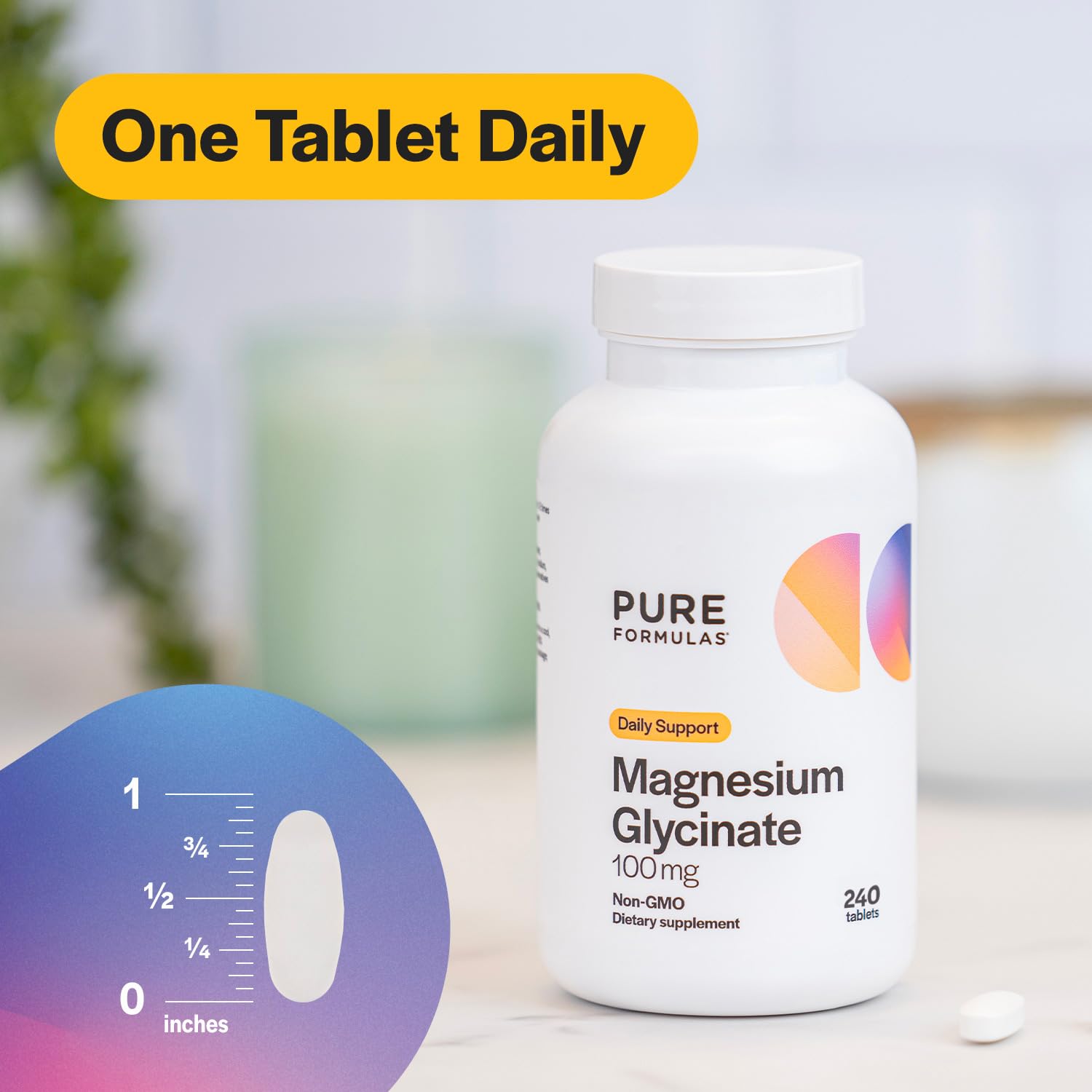 PureFormulas etiqueta con información de 100 mg, facilita dosificación segura