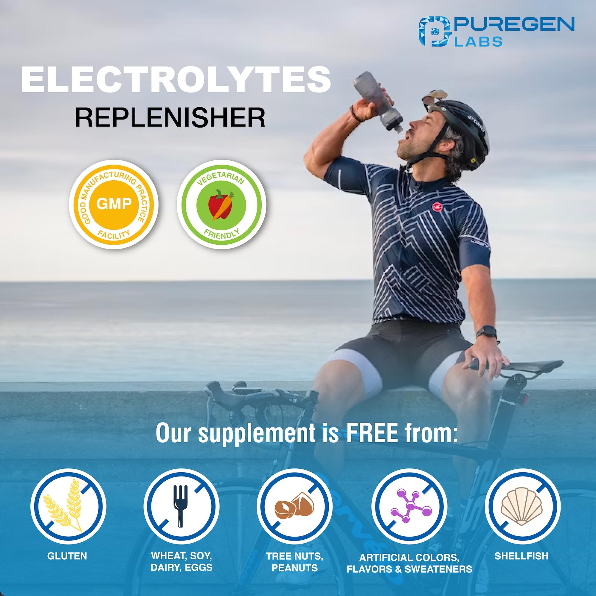 P Puregen Labs pack de tres botellas que ofrece suministro prolongado