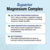 Puregen Labs ingredientes listados con enfoque en las tres formas de magnesio