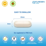 Puregen Labs envase abierto mostrando múltiples cápsulas vegetarianas