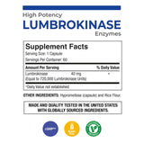Puregen Labs etiqueta con información de 40 mg por cápsula y lista limpia