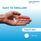 P Puregen Labs etiqueta con ingredientes y beneficios de calidad y pureza