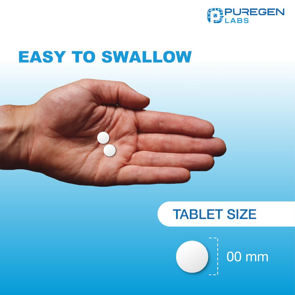 Puregen Labs etiqueta con información de ingredientes y seguridad visible