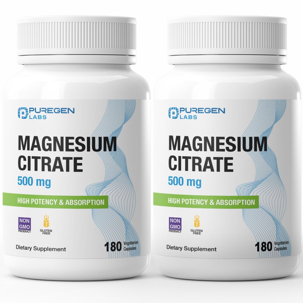 Puregen Labs frasco frontal mostrando 360 cápsulas y etiqueta clara