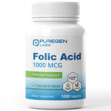 Puregen Labs envase frontal mostrando 1000 tabletas y etiquetado claro