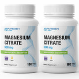 Puregen Labs frasco frontal mostrando 360 cápsulas y etiqueta clara