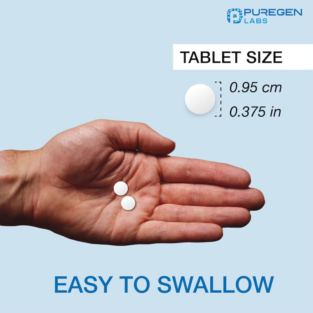 Puregen Labs envase junto a otros objetos para escala y cantidad