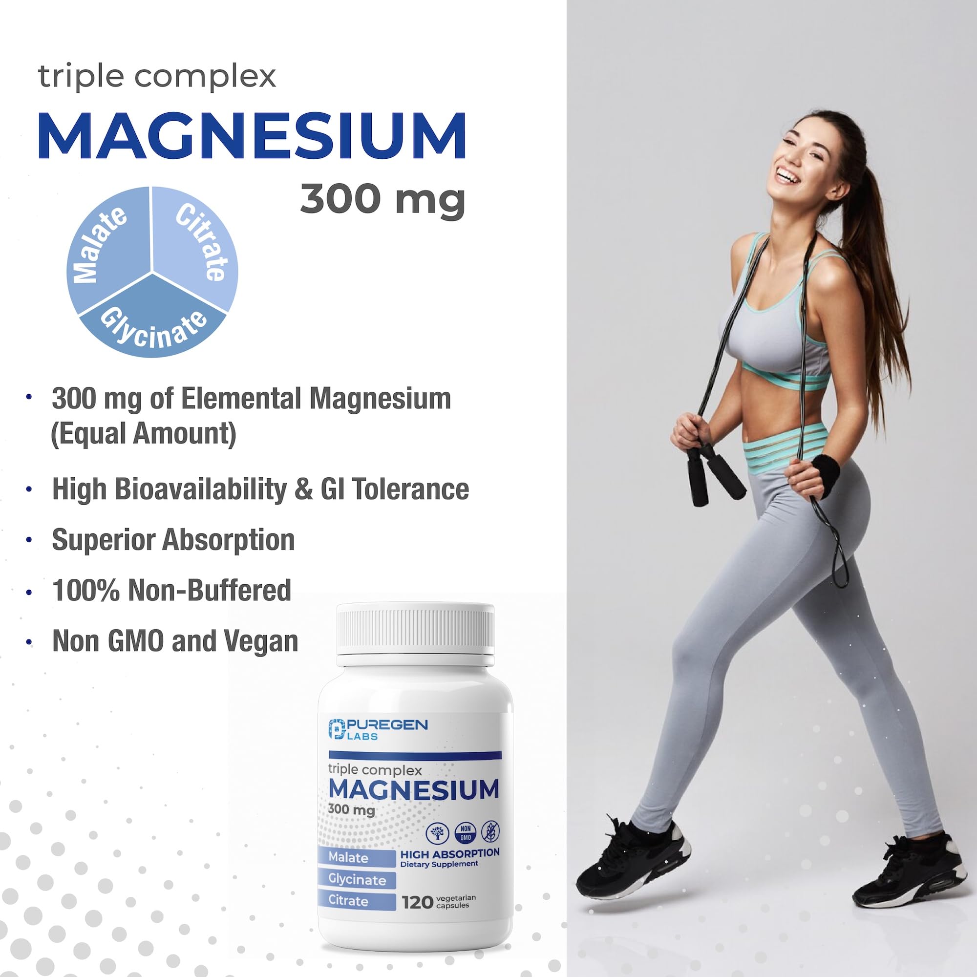 Puregen Labs primer plano de la cápsula vegetal resaltando calidad y formulación limpia