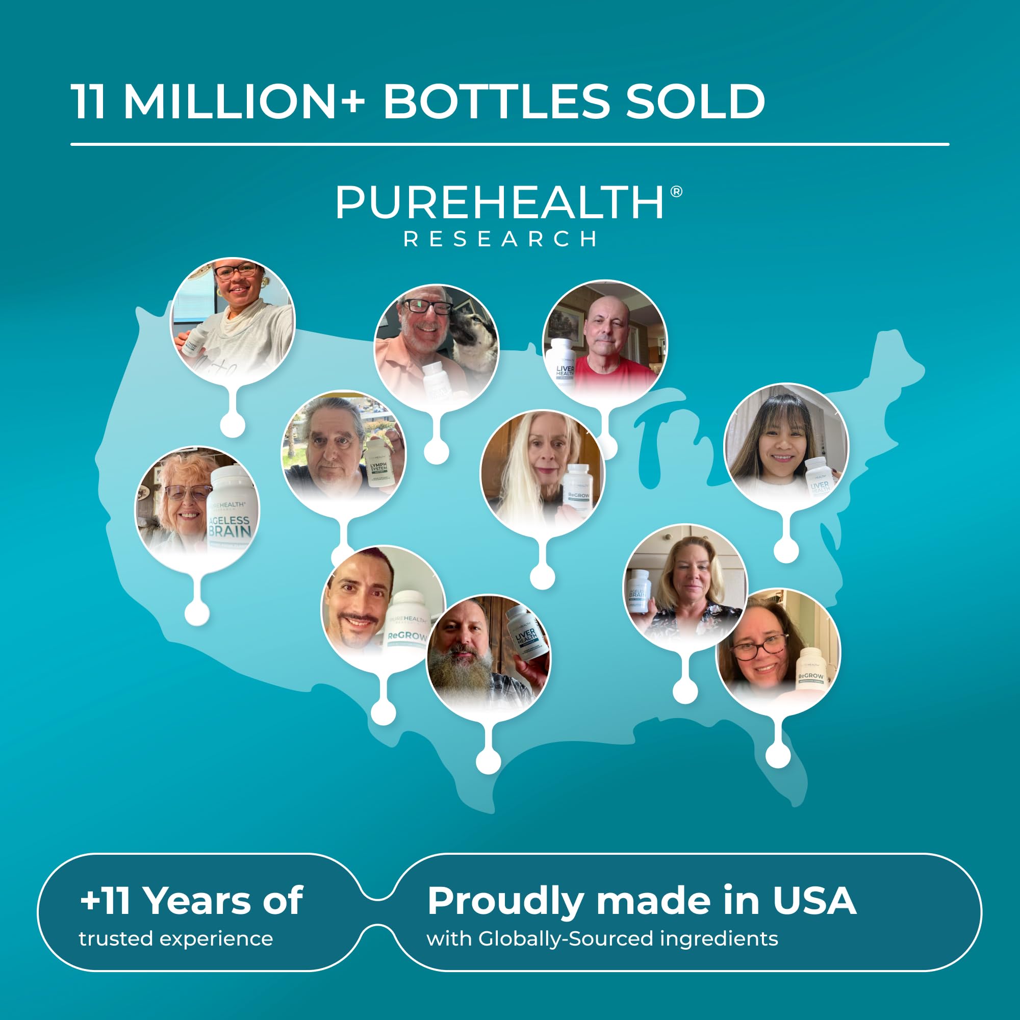 PUREHEALTH RESEARCH envase en mesa de cocina, sugiere integración al estilo de vida