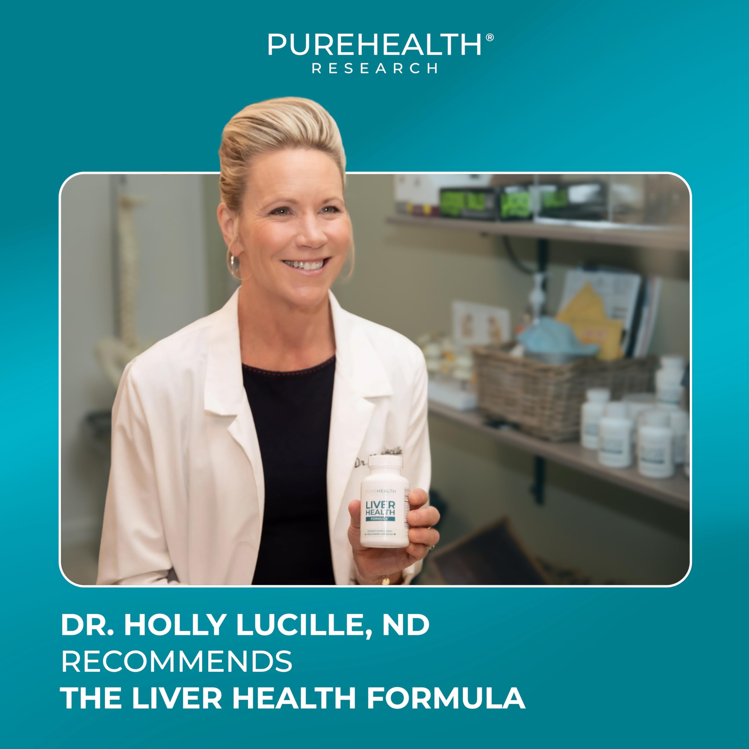 PUREHEALTH RESEARCH suplemento en uso sobre mesa para rutina diaria
