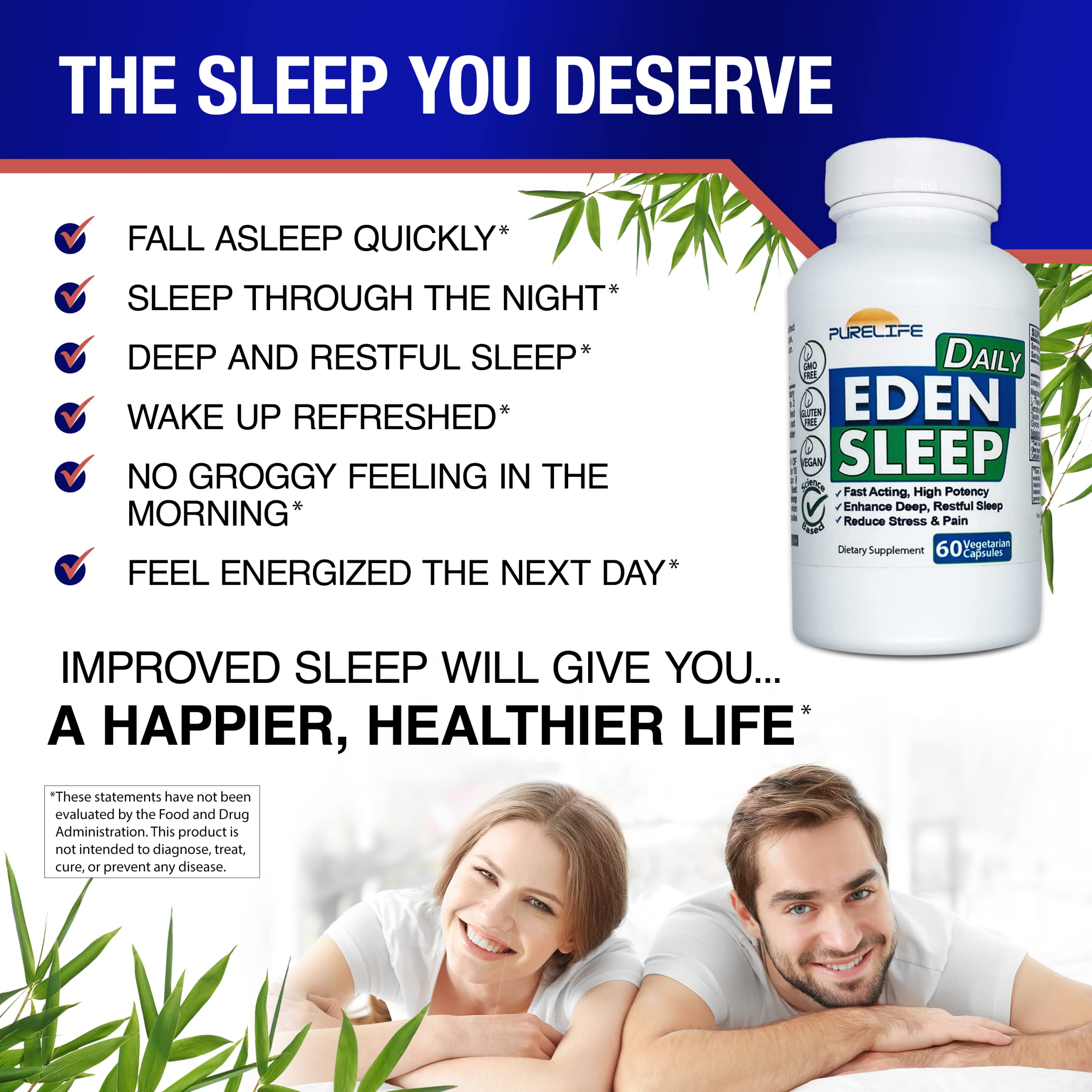 PureLife escena nocturna con producto para promover rutina relajante antes de cama