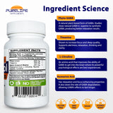 PureLife Supplements Gabatrol comparación de tamaño del bote junto a una regla para escala