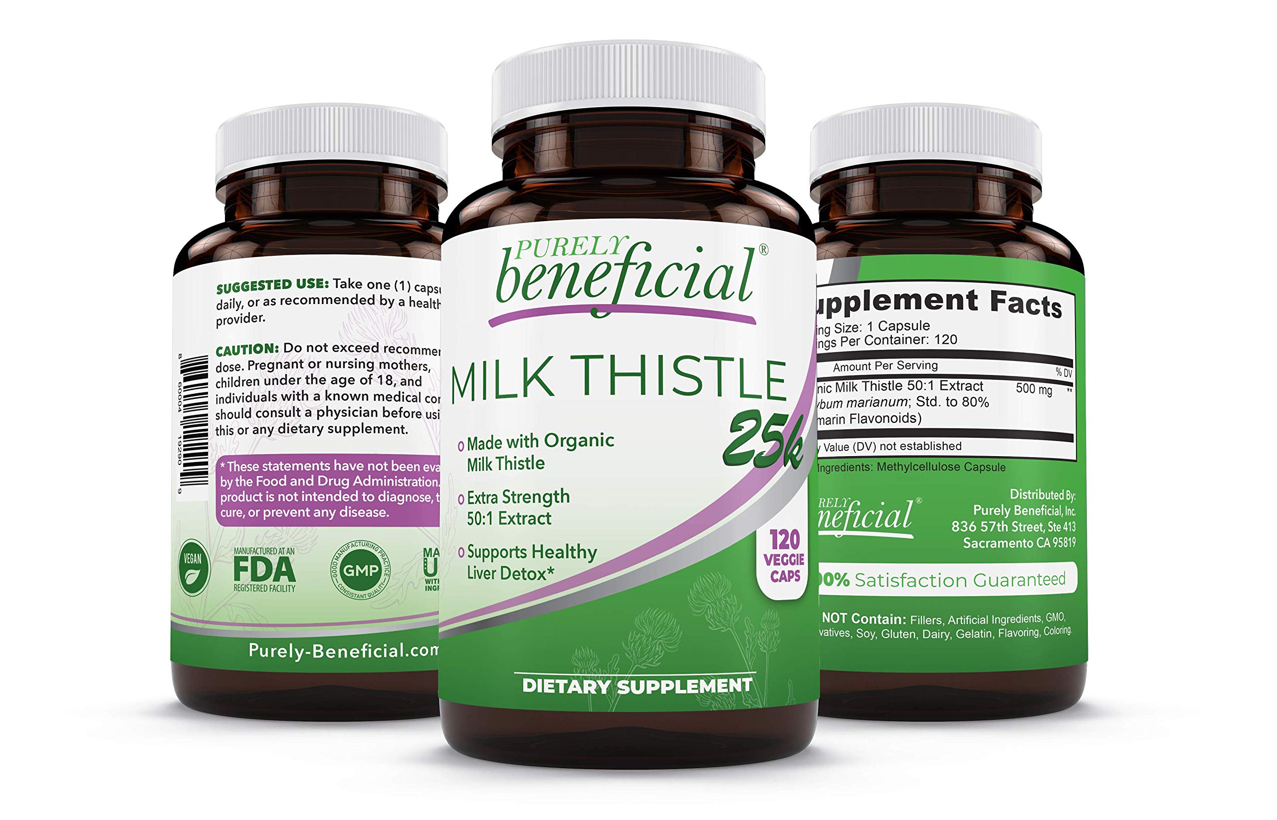 PURELY beneficial vista frontal del envase con diseño claro y beneficios