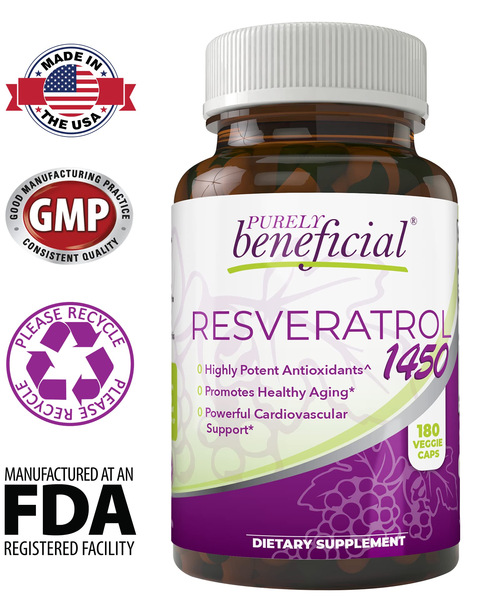 PURELY beneficial etiqueta nutricional, información clara de ingredientes