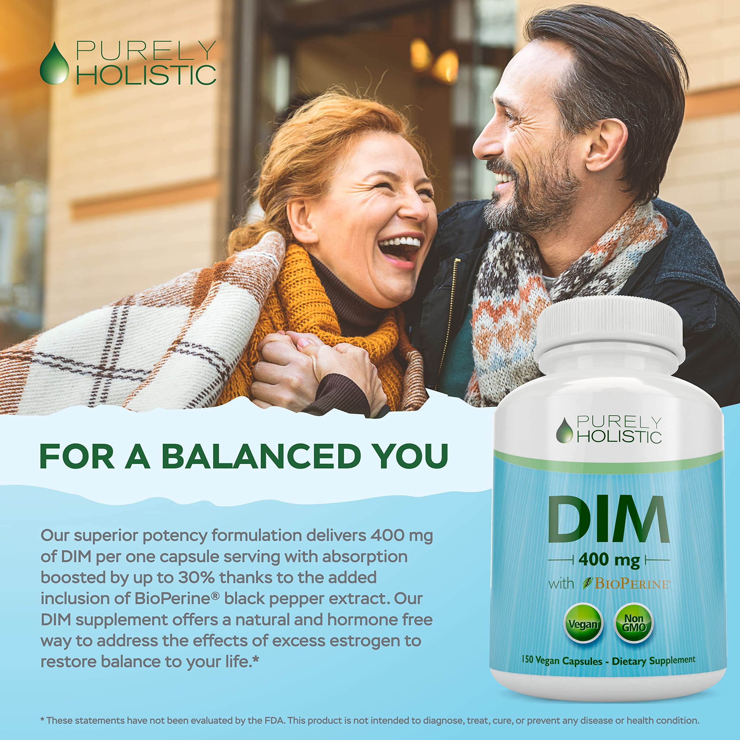 Purely Holistic cápsulas con icono de BioPerine para mejor absorción