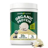 Purely Inspired envase frontal mostrando etiqueta y beneficio proteico