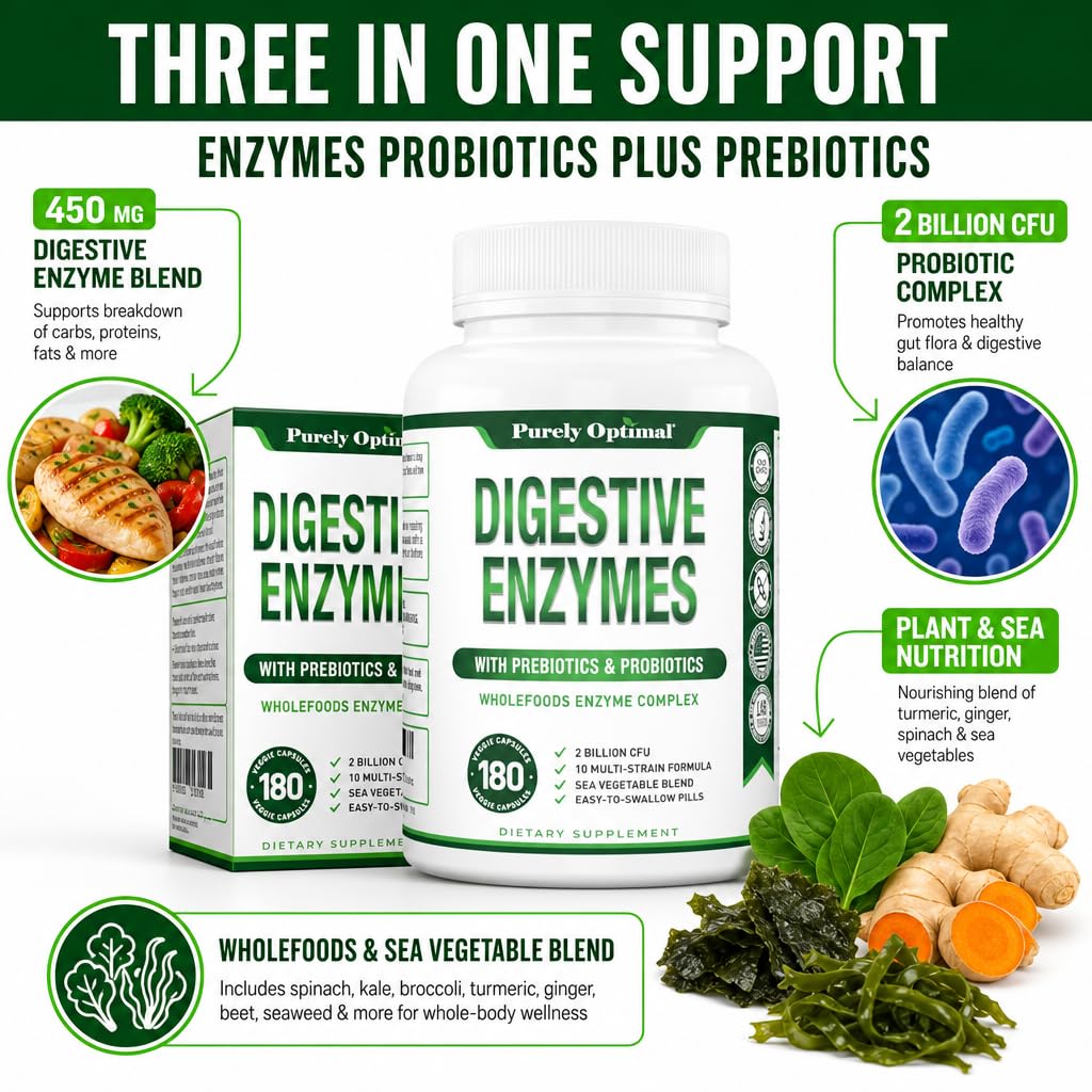 Purely Optimal detalles de ingredientes en polvo mostrando origen vegetal