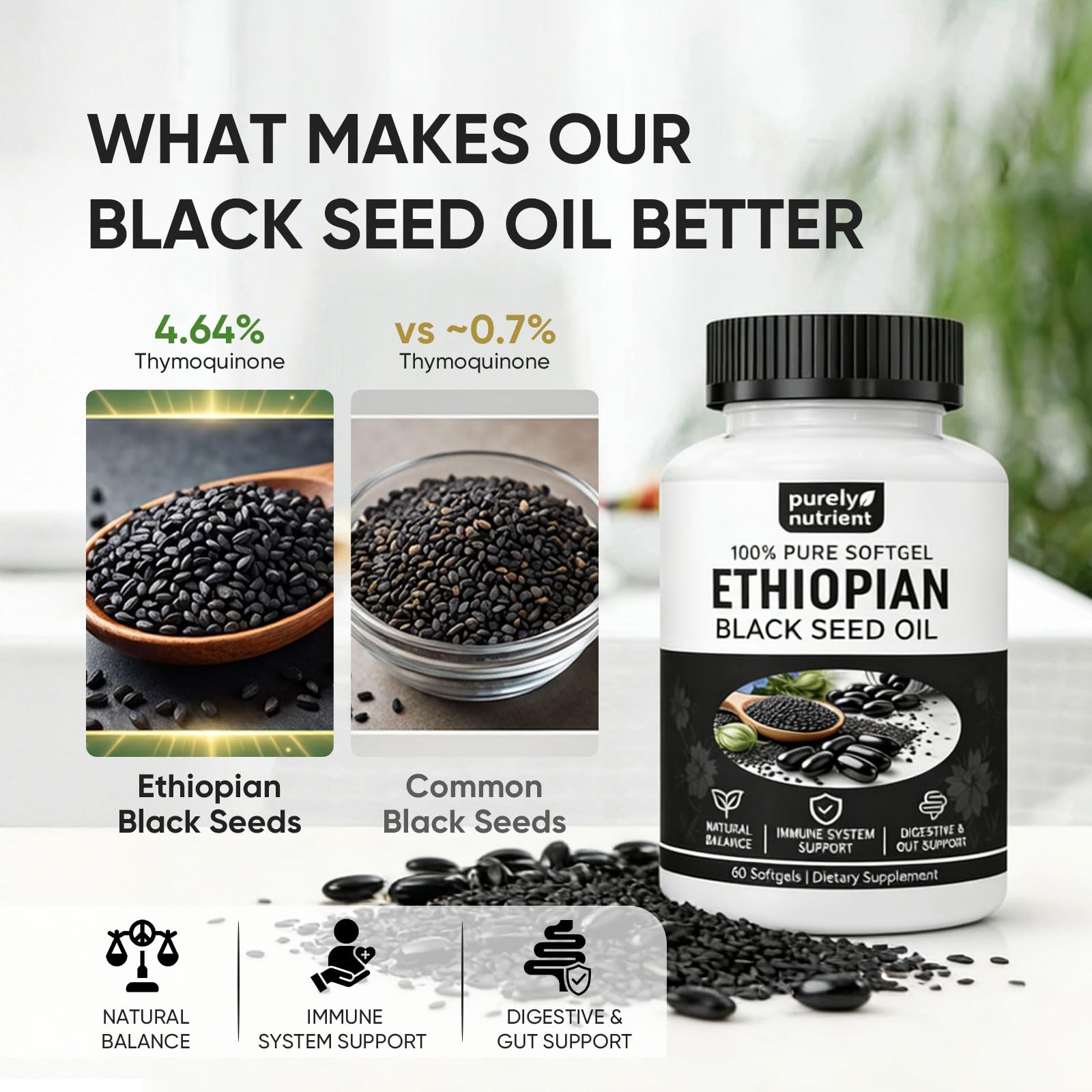 PURELYNUTRIENT cápsulas en mano para visualizar tamaño y dosificación