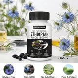 PURELYNUTRIENT etiqueta que muestra 4.64% timolquinona y datos clave