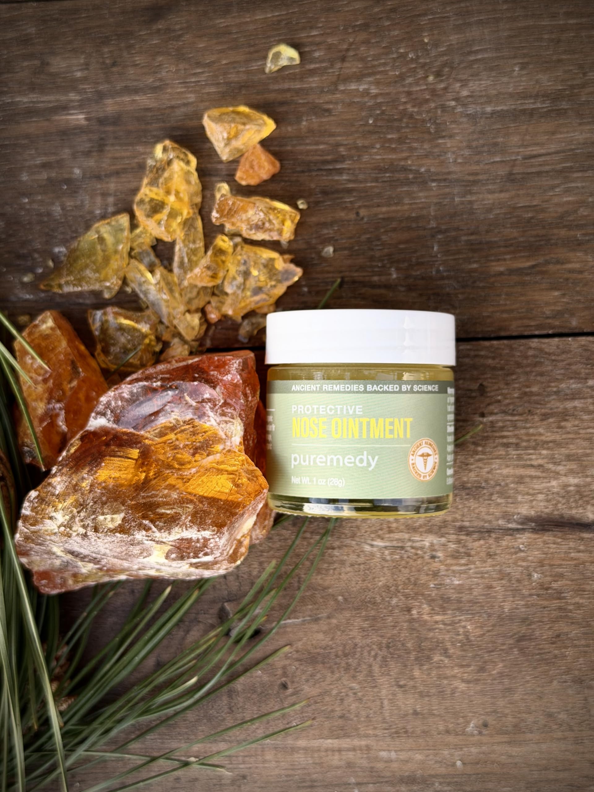 Puremedy etiqueta con ingredientes orgánicos legibles y confianza natural