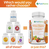 PureNutria detalle de etiqueta con ingredientes clave y tabla nutricional visible
