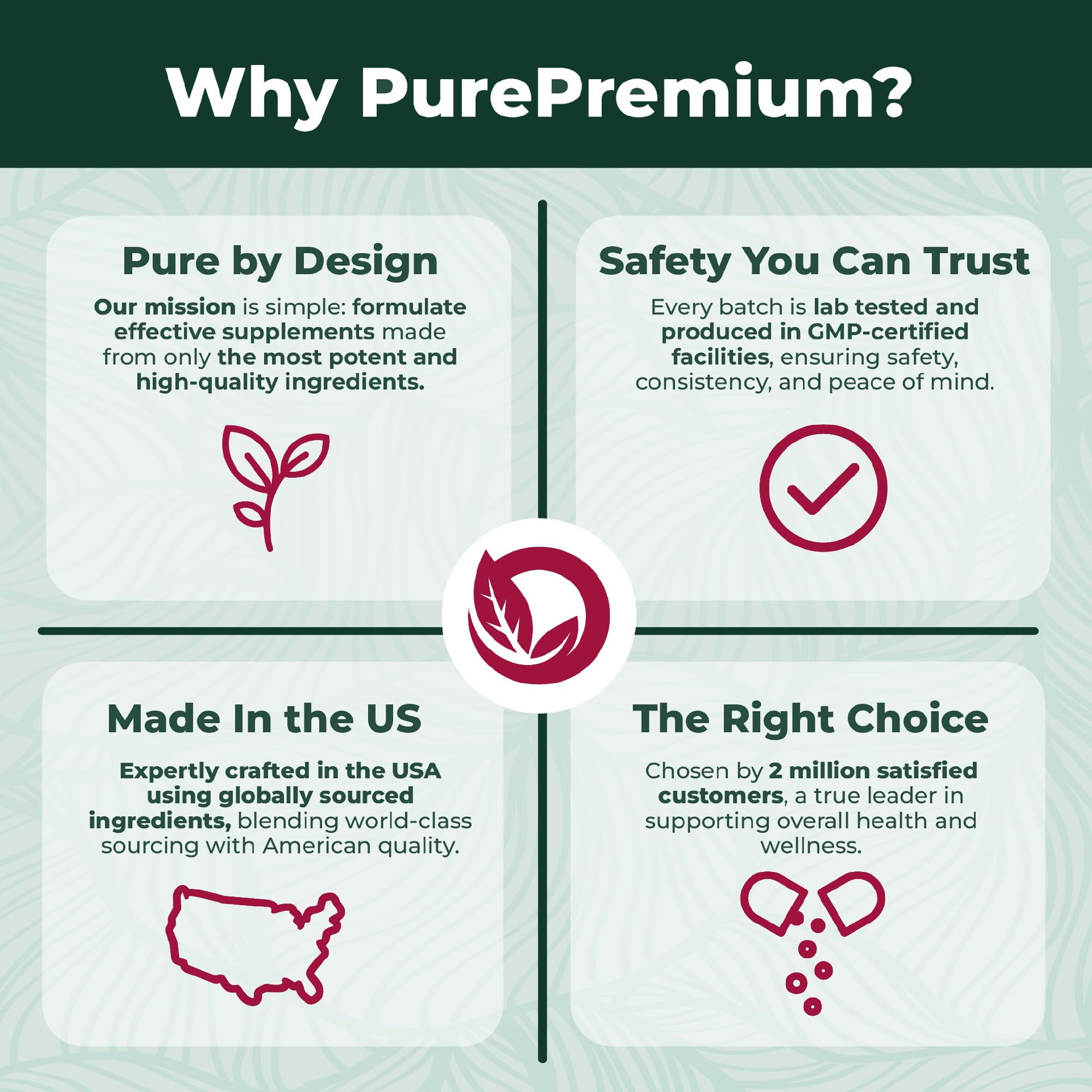 PurePremium envase lateral con logo resaltando diseño y conservación segura